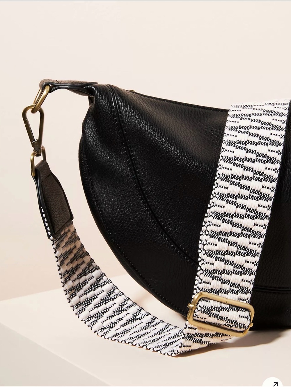 NWOT | Urban Originals Luna Slouchy Crossbody Bag - Black Vegan Leather